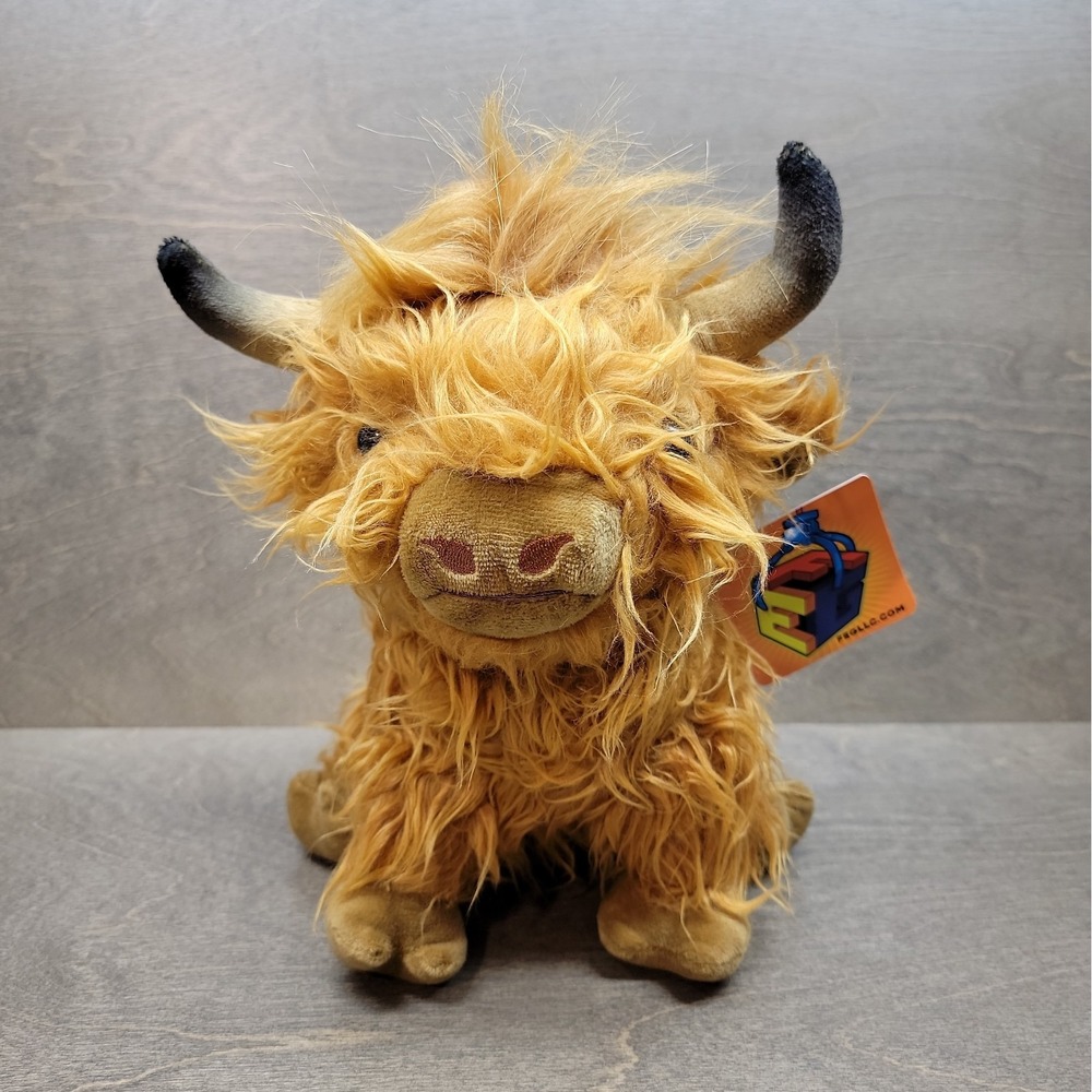 Highland Cow Plush by Ideal Toys Direct Plush Stuffed Animal Cattle Toy with Tag